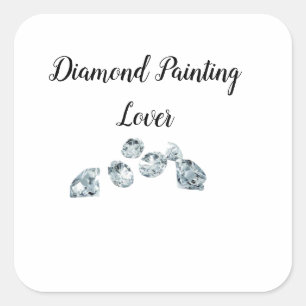 Pegatina Cuadrada Diamond Painting Lover