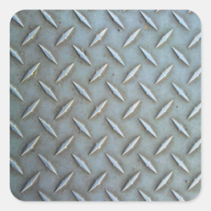 Pegatina Cuadrada Diamond Plate Steel