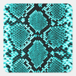 Pegatina Cuadrada Diamond Rattlesnake Snake Skyaqua