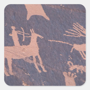 Pegatina Cuadrada Diario Rock, S.P., UT Cerca De Monticello.