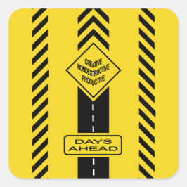 Pegatina Cuadrada Días por delante