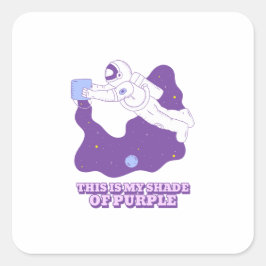 Pegatina Cuadrada Dibujo animado de astronauta | Decoración de carte