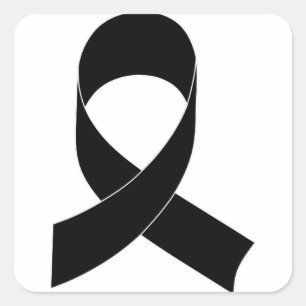 Pegatina Cuadrada Dibujo de cinta negra