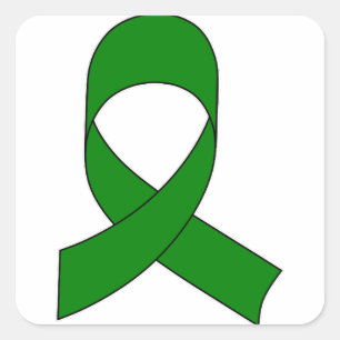 Pegatina Cuadrada Dibujo de cinta verde