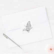 Dibujo de esbozo de mariposa