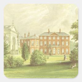 Pegatina Cuadrada Dibujo de Everingham Park