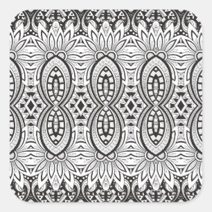 Pegatina Cuadrada Dibujo tribal inspirado