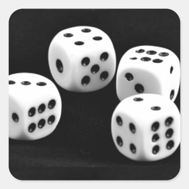 Pegatina Cuadrada Dices En Blanco Y Negro (Anverso)