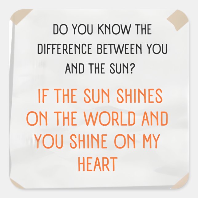 Pegatina Cuadrada Dicho divertido (Anverso)