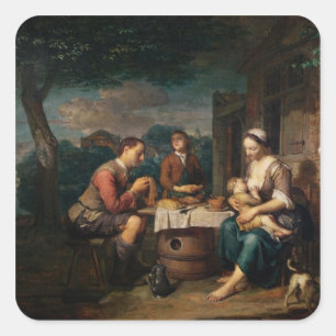 Pegatina Cuadrada Diciendo gracia