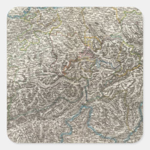 Pegatina Cuadrada Die Schweiz - Suiza
