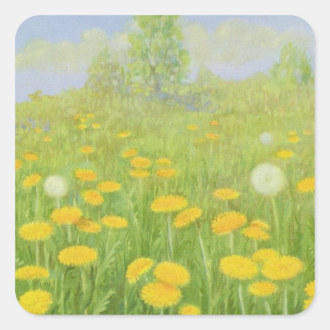 Pegatina Cuadrada Diente de León Hermoso por Cargill, 1937 (Anverso)
