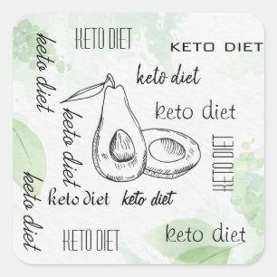 Pegatina Cuadrada dieta de keto