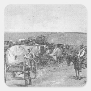 Pegatina Cuadrada Diez minutos antes de la gran precipitación