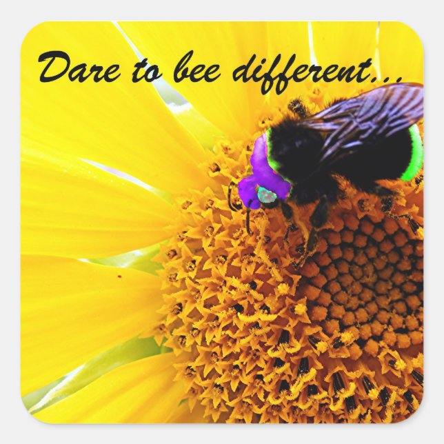 Pegatina Cuadrada Diferente (Anverso)