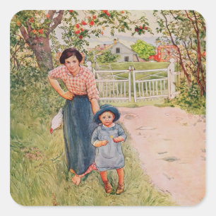 Pegatina Cuadrada Diga un buen cómo le haces a tu tío, 1917, desde