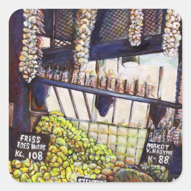 Pegatina Cuadrada Dimensiones de la curiosidad (Anverso)