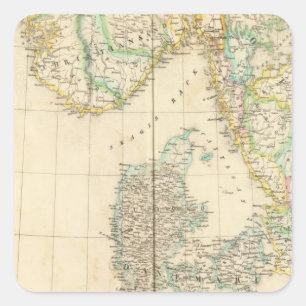 Pegatina Cuadrada Dinamarca, Europa 8