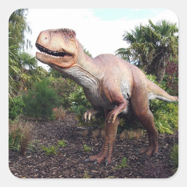 Pegatina Cuadrada Dinasaur (Anverso)