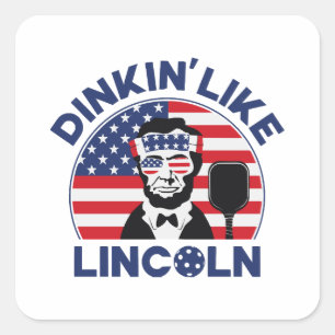 Pegatina Cuadrada Dinkin Like Lincoln