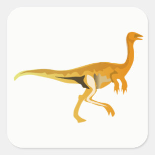 Pegatina Cuadrada Dinosaurio
