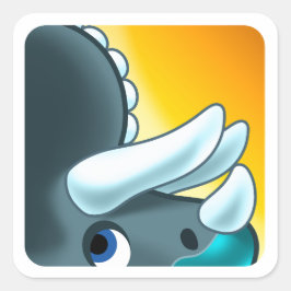 Pegatina Cuadrada DINOSAURIO DE PIEDRA MISTERIOSO de Jeff Willis Art