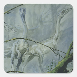 Pegatina Cuadrada Dinosaurios antiguos, Megapnosaurus también conoci
