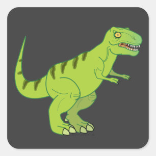 Pegatina Cuadrada Dinosaurios: Tyrannosaurus Rex