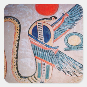 Pegatina Cuadrada dios Cobra, egipcio