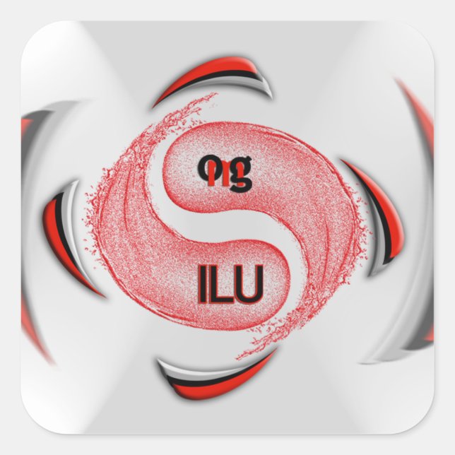 Pegatina Cuadrada ¡Dios mío! (Anverso)