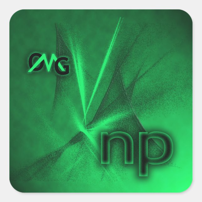 Pegatina Cuadrada ¡Dios mío! (Anverso)