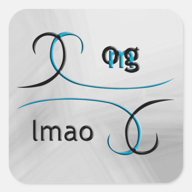 Pegatina Cuadrada ¡Dios mío! (Anverso)