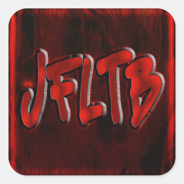 Pegatina Cuadrada ¡Dios mío! jfltb (Anverso)