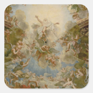 Pegatina Cuadrada Dios Todopoderoso el Padre - Palacio de Versalles