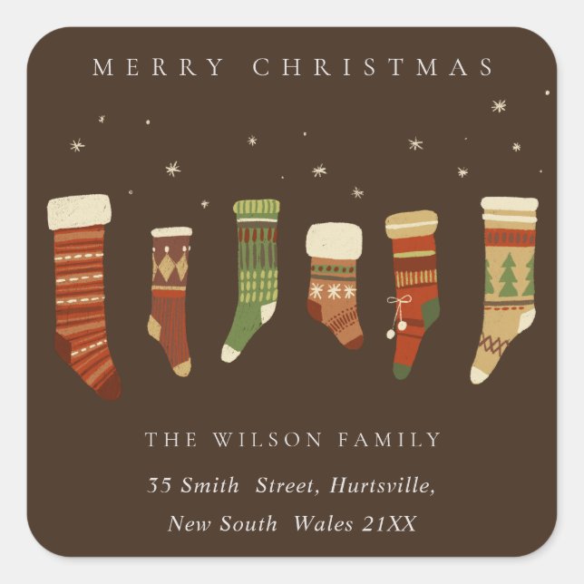 PEGATINA CUADRADA DIRECCIÓN DE ALMACENAMIENTOS DE CHIRSTMAS DE LA ES (Anverso)