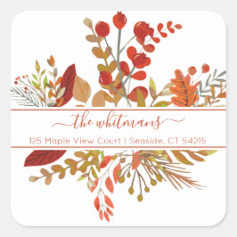 Pegatina Cuadrada Dirección de devolución de la fusión de color de a