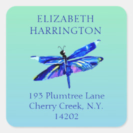 Pegatina Cuadrada Dirección de devolución de la naturaleza de la cap