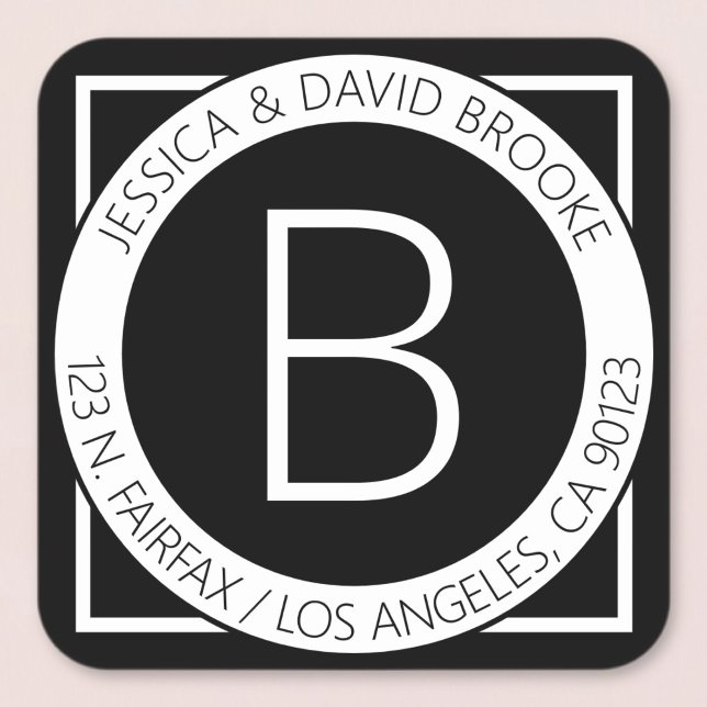 Pegatina Cuadrada Dirección de devolución moderna o tabla de product (Subido por el creador)