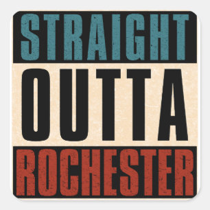 Pegatina Cuadrada Directamente de Rochester Nueva York NY