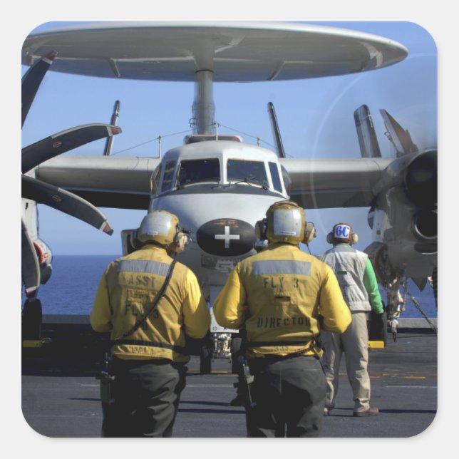 Pegatina Cuadrada Directores de Flight deck (Anverso)