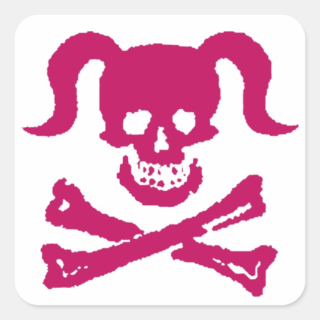 Pegatina Cuadrada Dirty Girly (Anverso)