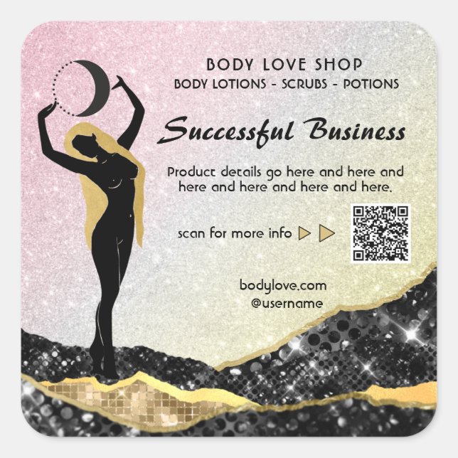 Pegatina Cuadrada *~* Discurso de Intención de la Diosa Arcoiris AP2 (Anverso)