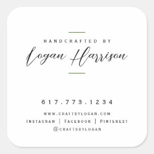 Pegatina Cuadrada Diseñado de forma sencilla por personal