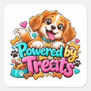 Pegatina Cuadrada Diseñado por Treats Dog Lover Design