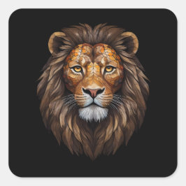 Pegatina Cuadrada Diseñador de efectos de vidrio teñido de mosaic Li