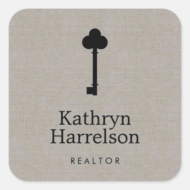 Pegatina Cuadrada Diseñador de interiores de propiedad inmobiliaria  (Anverso)