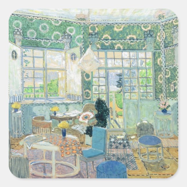 Pegatina Cuadrada Diseñar la obra teatral de Ibsen 'Little (Anverso)