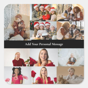 Pegatina Cuadrada Diseñar su propio Collage de fotos 11