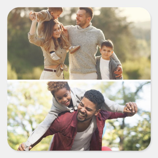 Pegatina Cuadrada Diseñar su propio Collage de fotos 2 (Anverso)