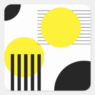 Pegatina Cuadrada Diseño abstracto